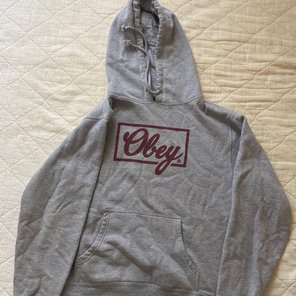Large Grey Obey Hoodie